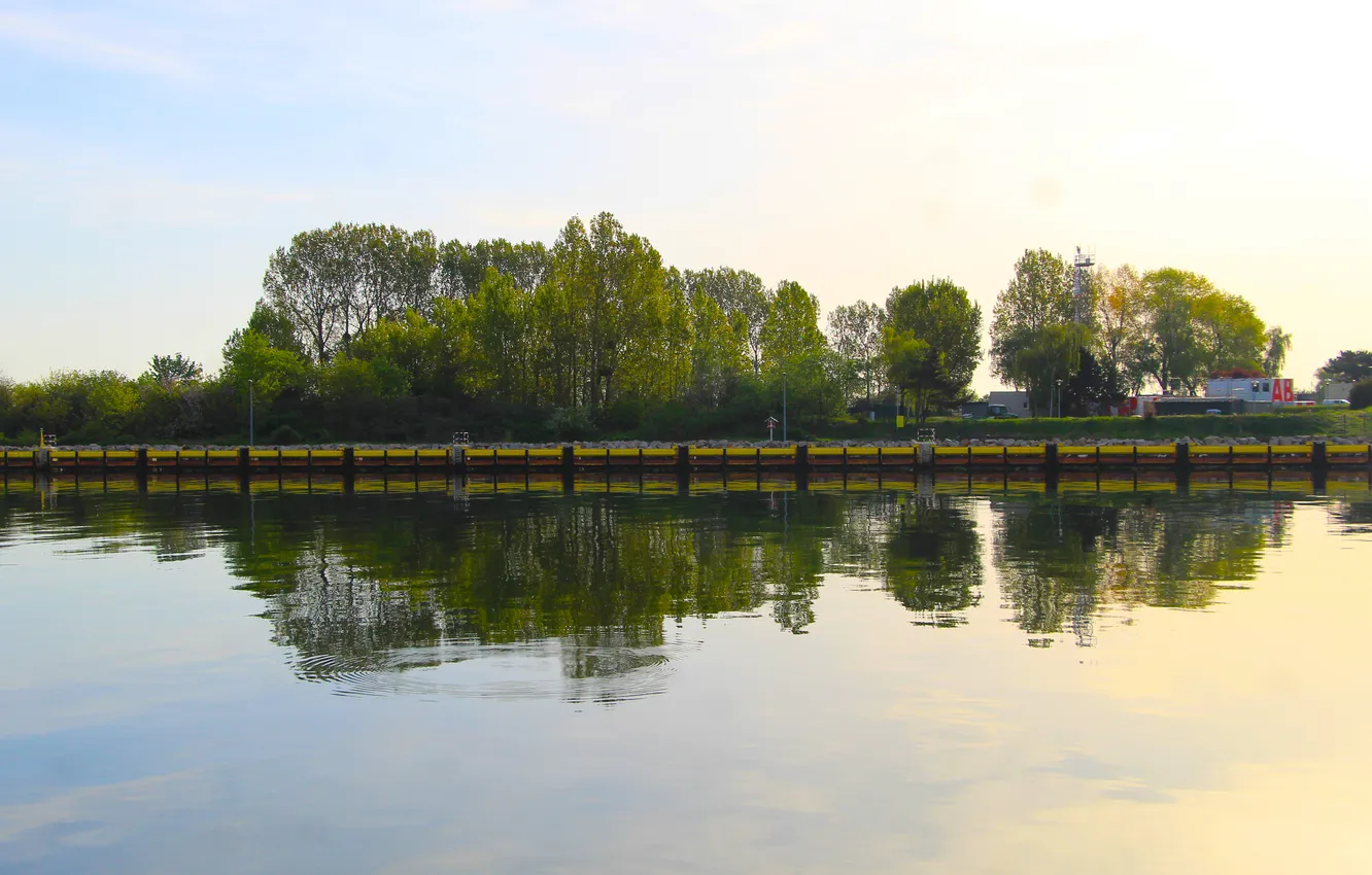 Photo wallpaper sea, lake, island