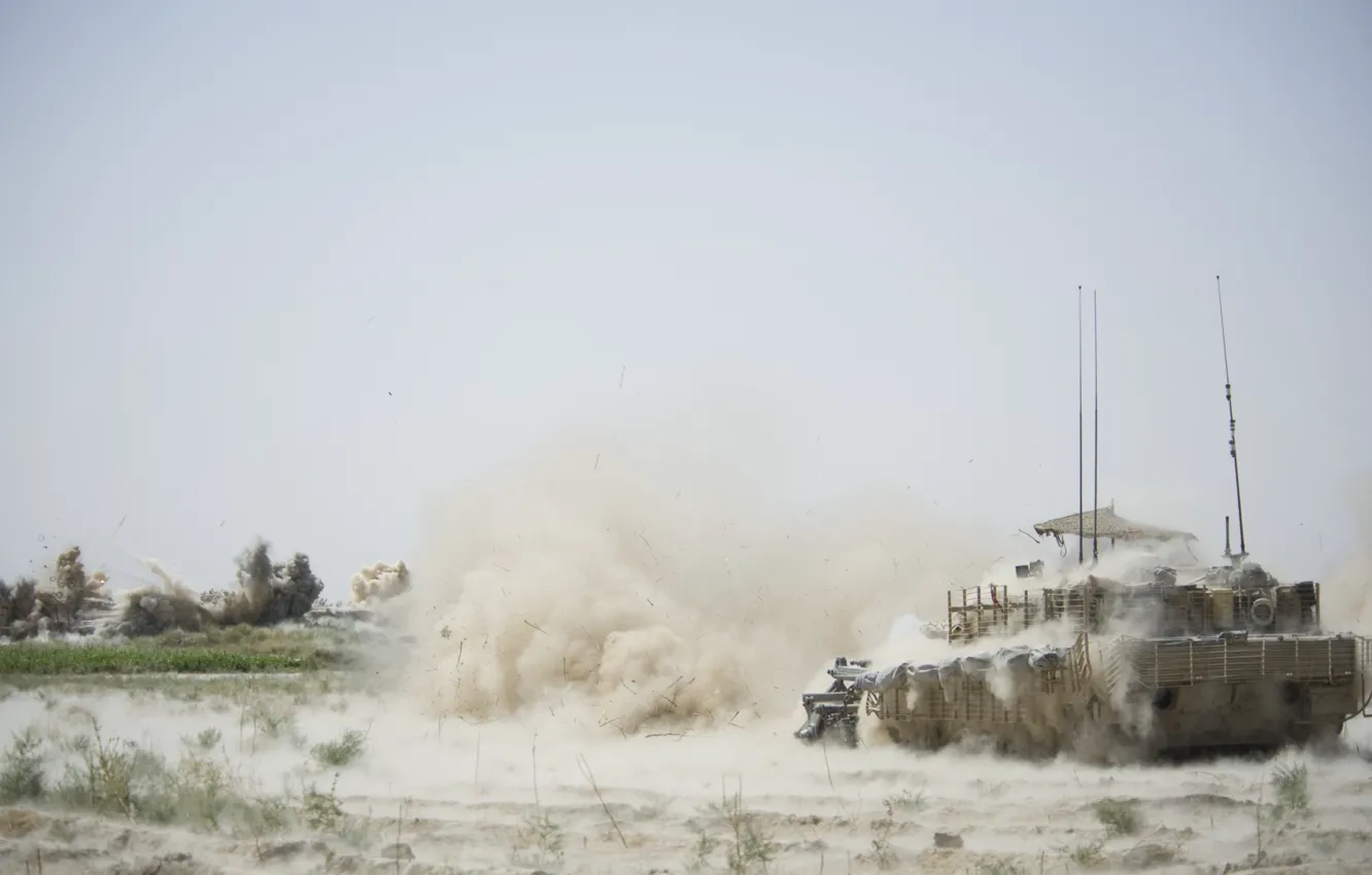 Photo wallpaper war, tank, Afghanistan, Leopard 2A6
