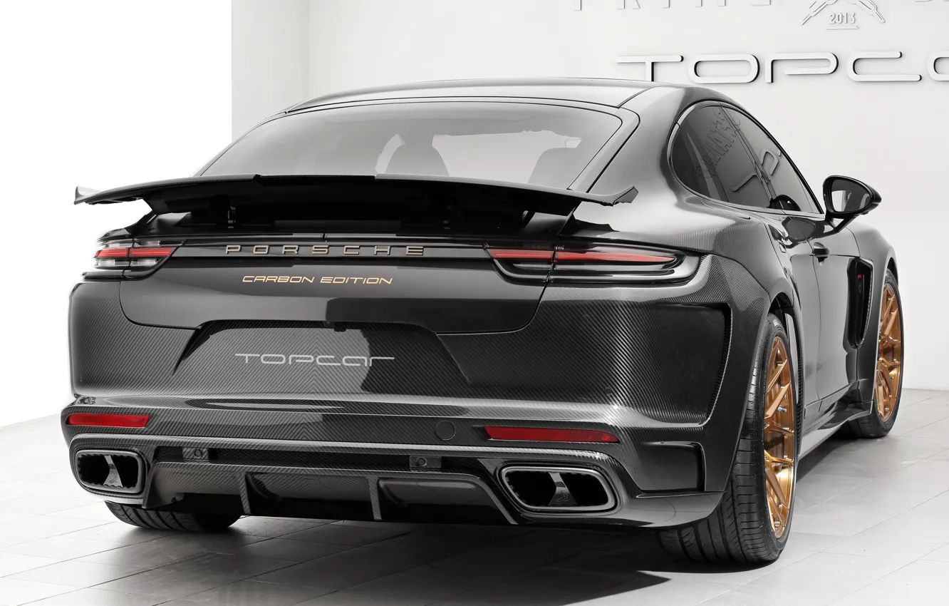 Photo wallpaper Porsche, Panamera, GTR, rear view, 2018, Stingray, Ball Wed, Carbon Edition