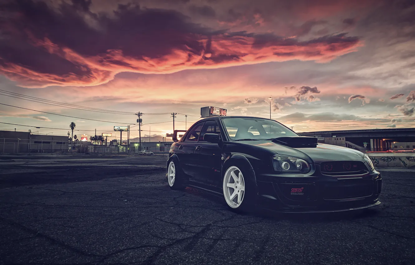 Photo wallpaper car, subaru, wrx, impreza, sti