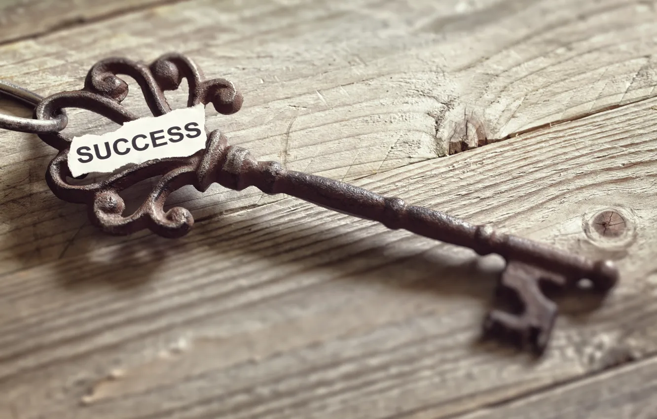Photo wallpaper metal, key, success