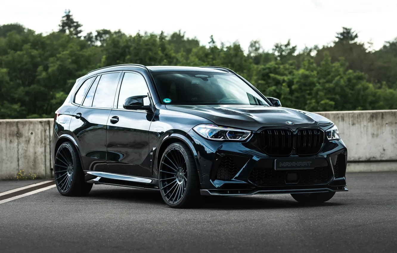 Photo wallpaper black, tuning, BMW, car, crossover, Manhart