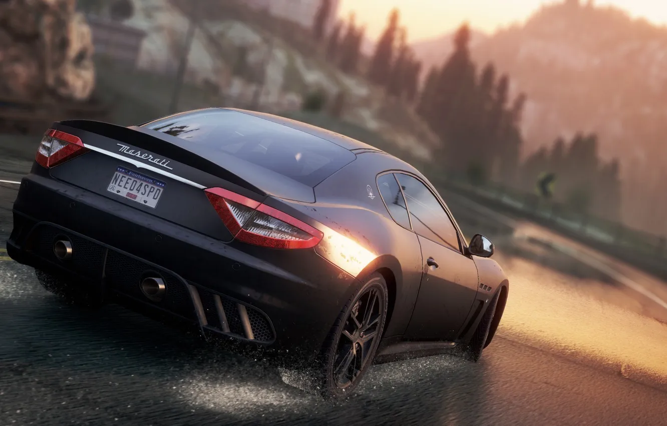 Photo wallpaper road, squirt, need for speed most wanted 2, Maserati GranTurismoгонка