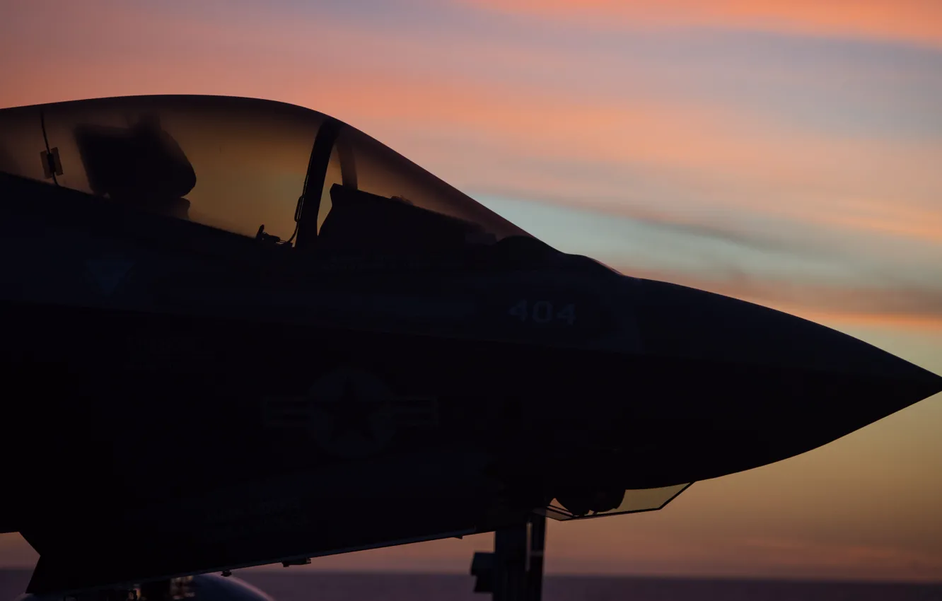Photo wallpaper fighter-bomber, Lightning II, F-35C