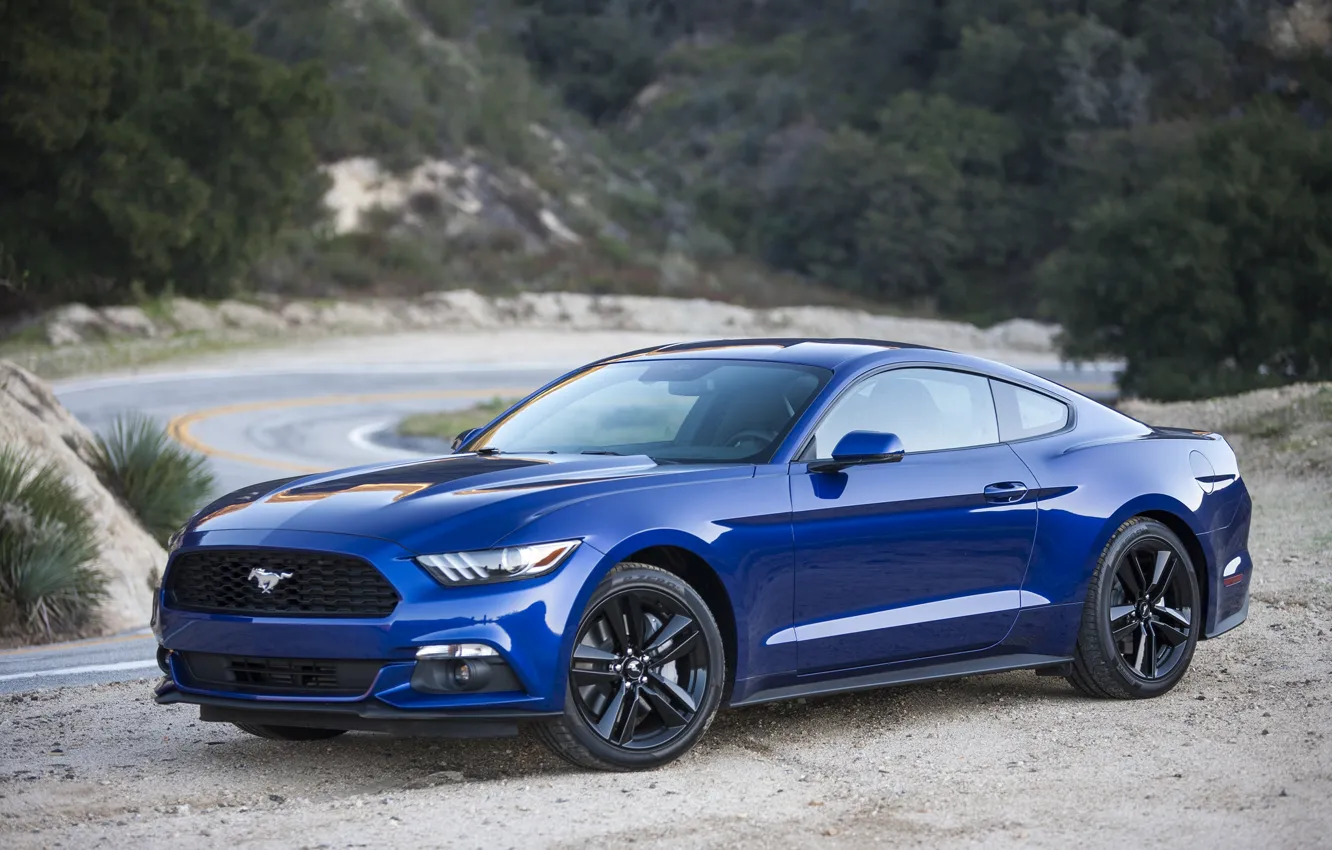 Photo wallpaper Mustang, Ford, 2015, EcoBoost
