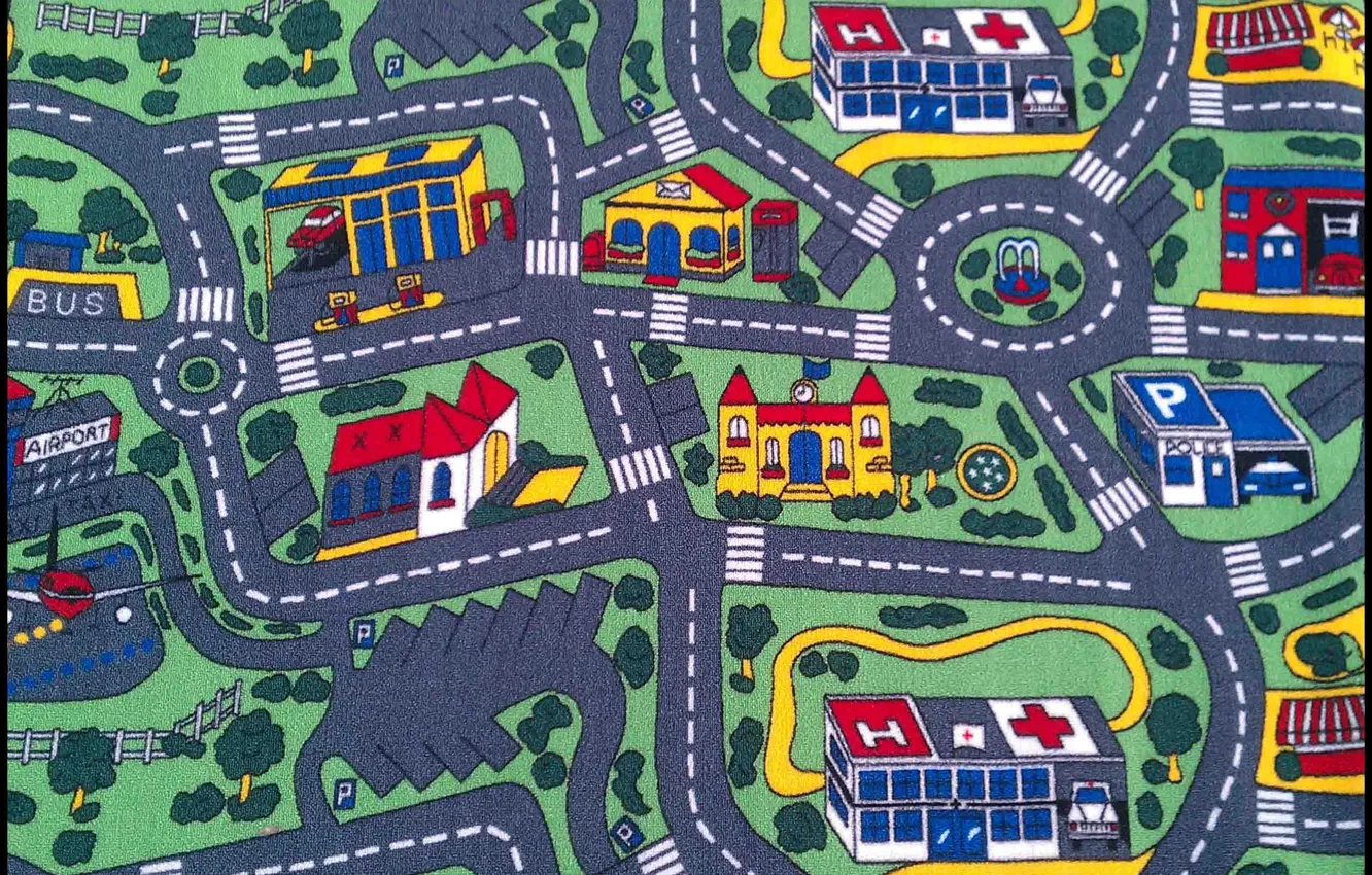 Photo wallpaper road, street, carpet, home