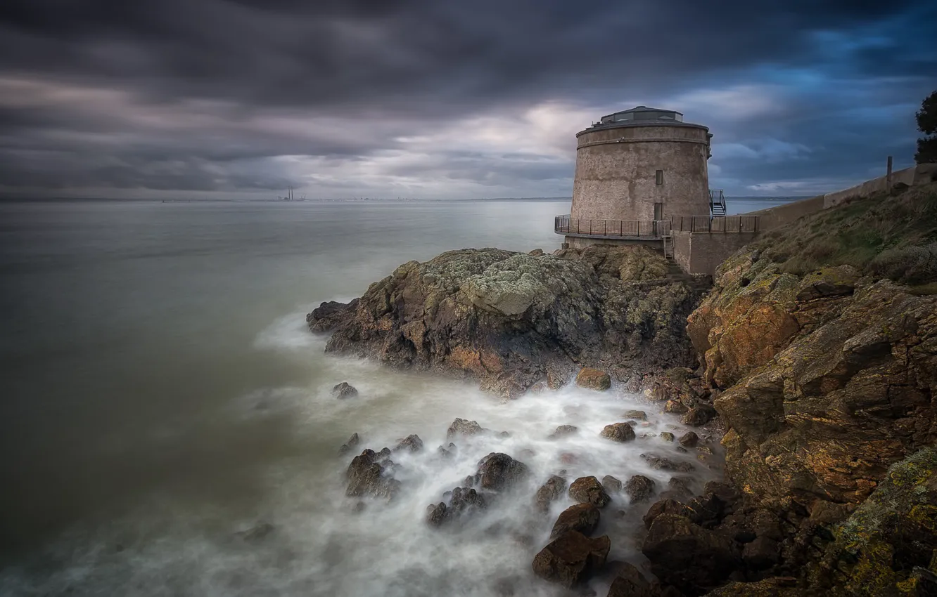 Photo wallpaper Ireland, Dublin, Martello Tower