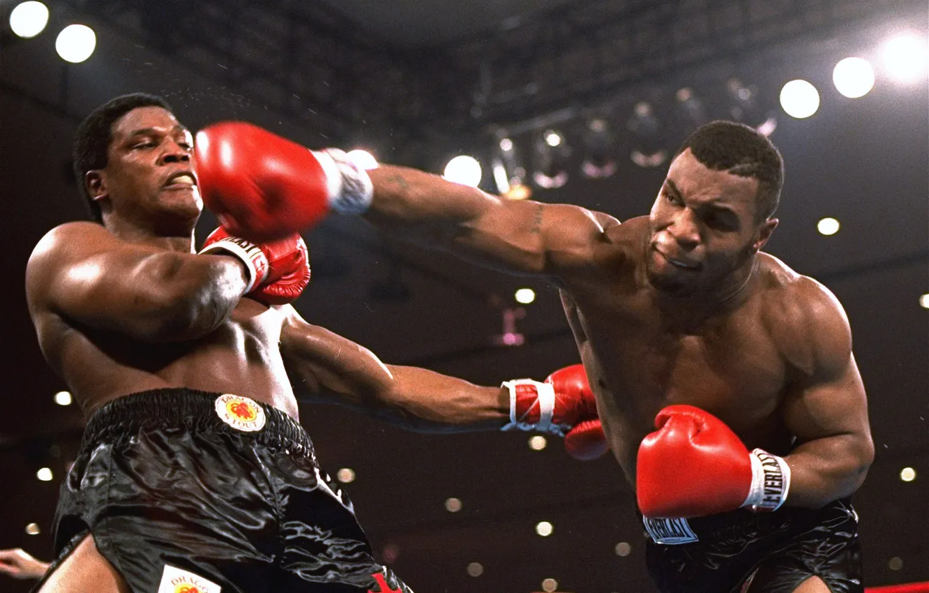 Photo wallpaper boxing, Mike Tyson, Trevor Berbick