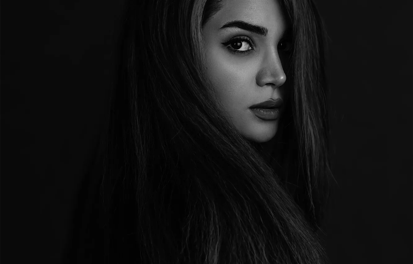 Photo wallpaper portrait, Black White, khalaji shahin