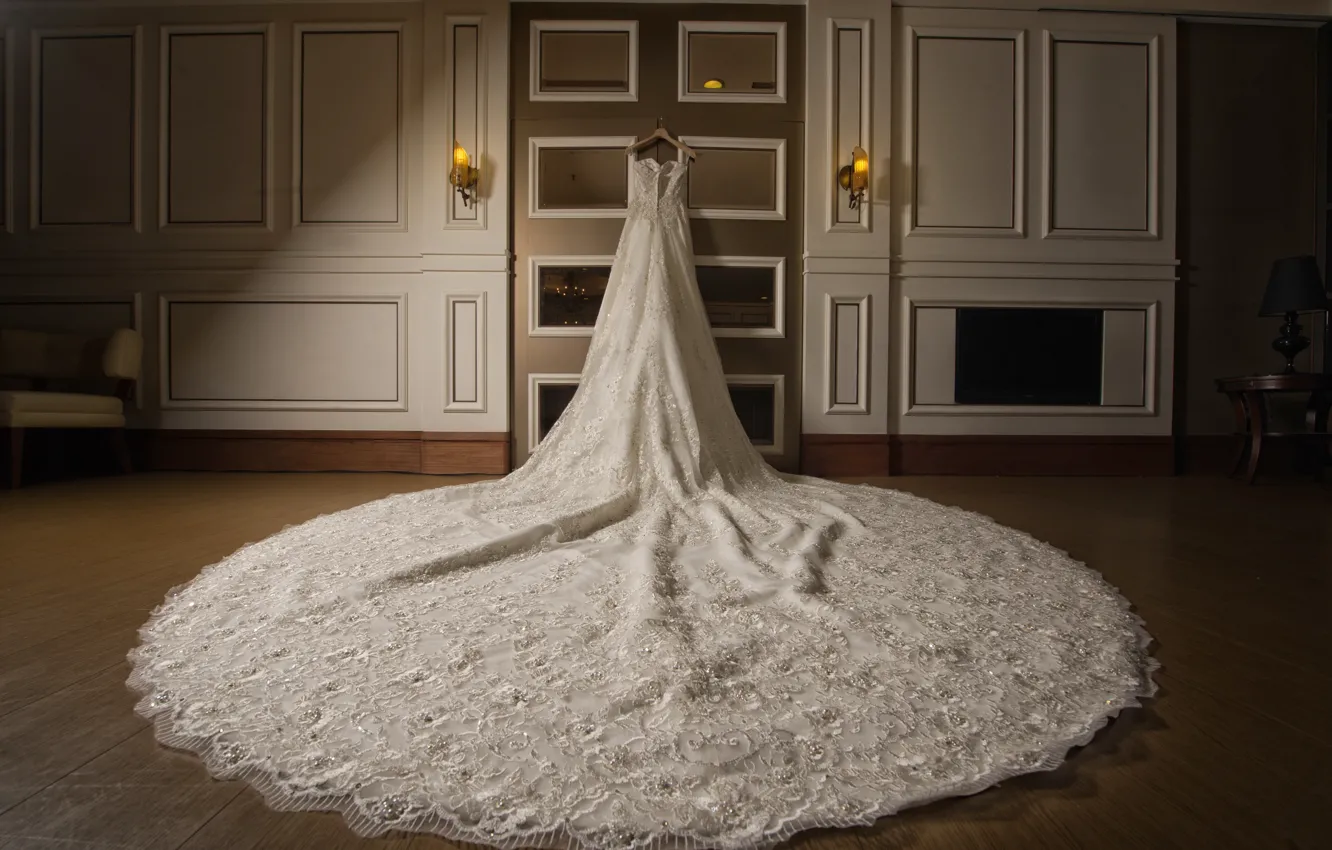 Photo wallpaper white, dress, wedding