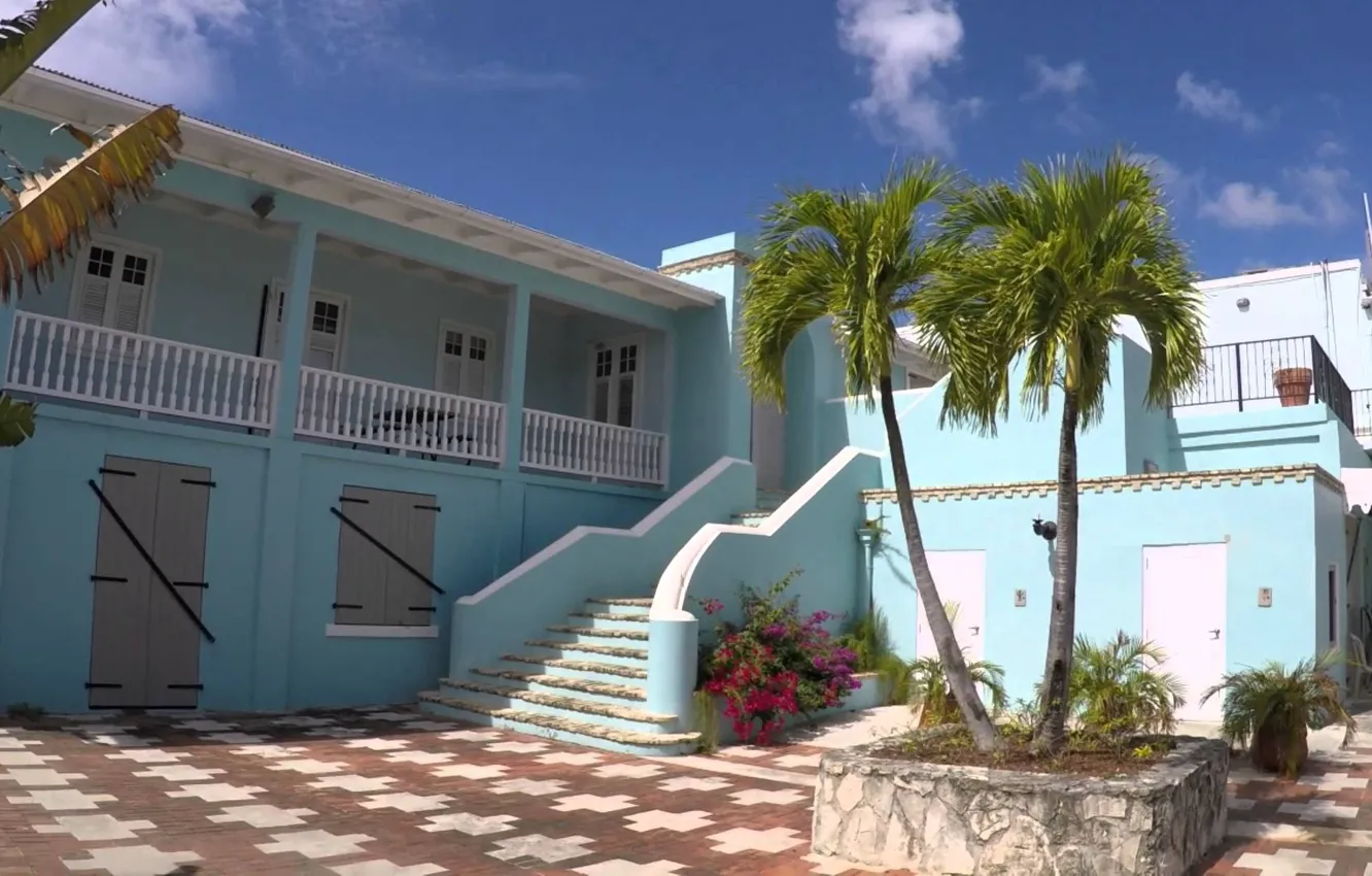 Photo wallpaper Villa, architecture, colonial style, US Virgin Islands, St. Cross
