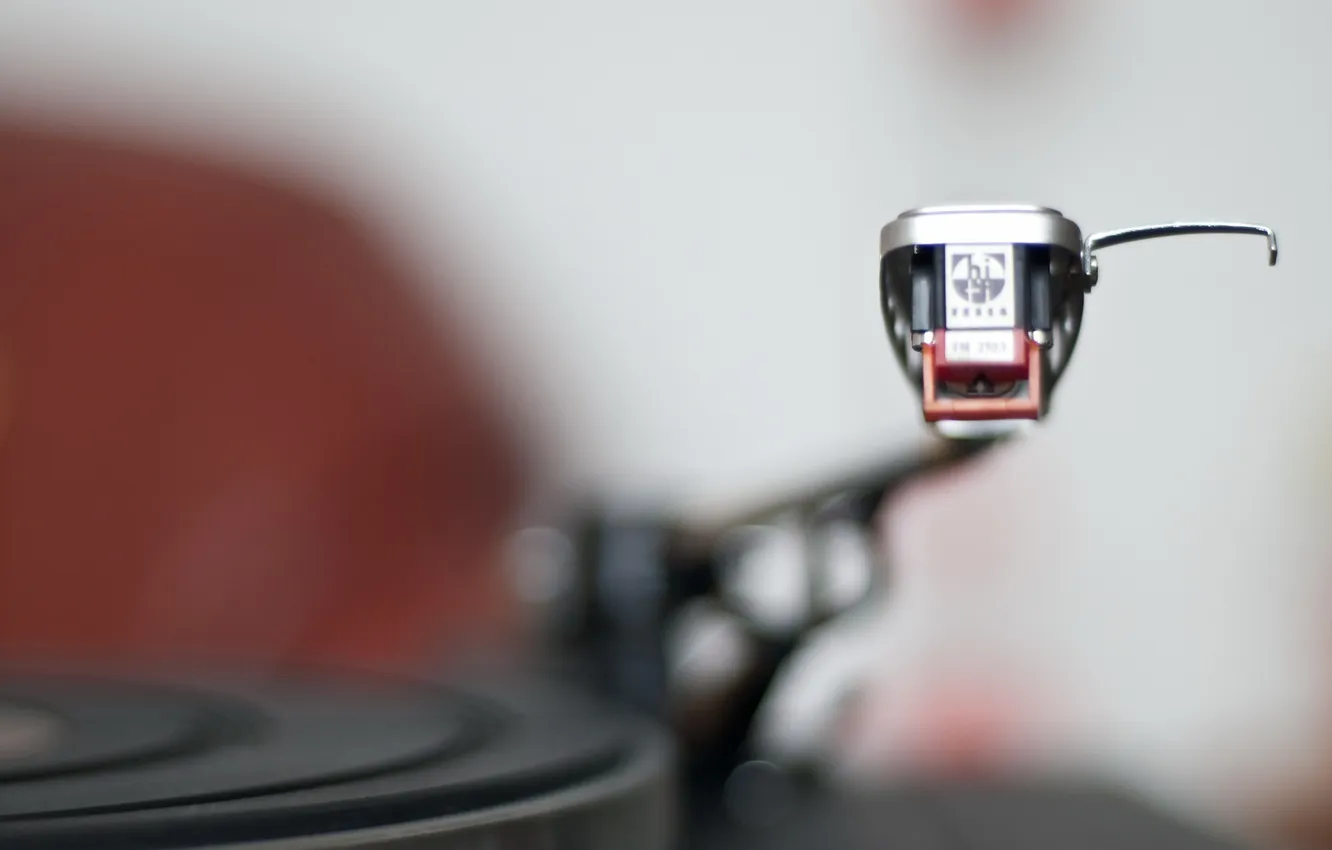 Photo wallpaper macro, background, gramophone