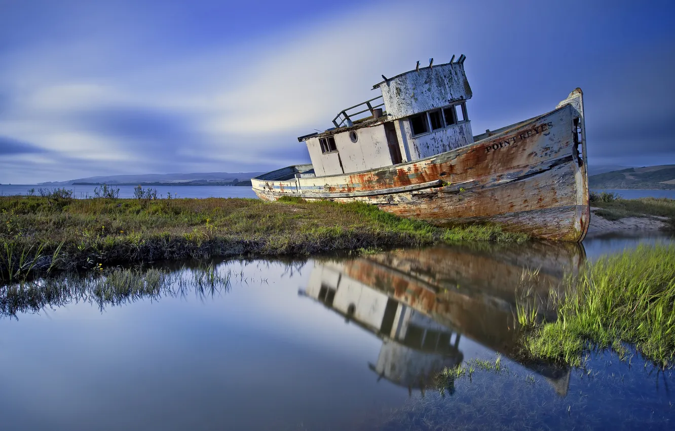 Photo wallpaper sea, nature, ship