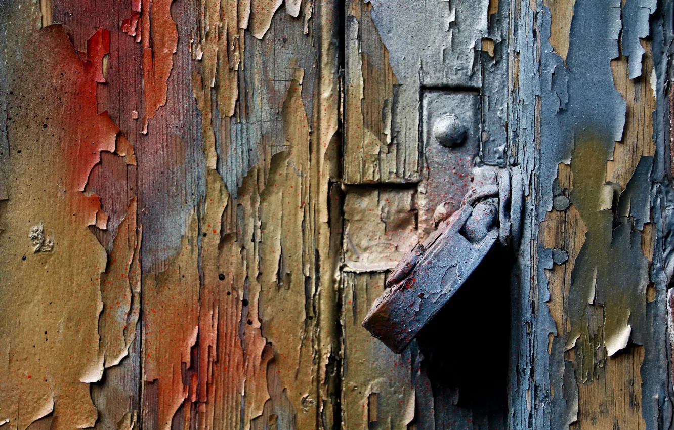 Photo wallpaper background, castle, the door