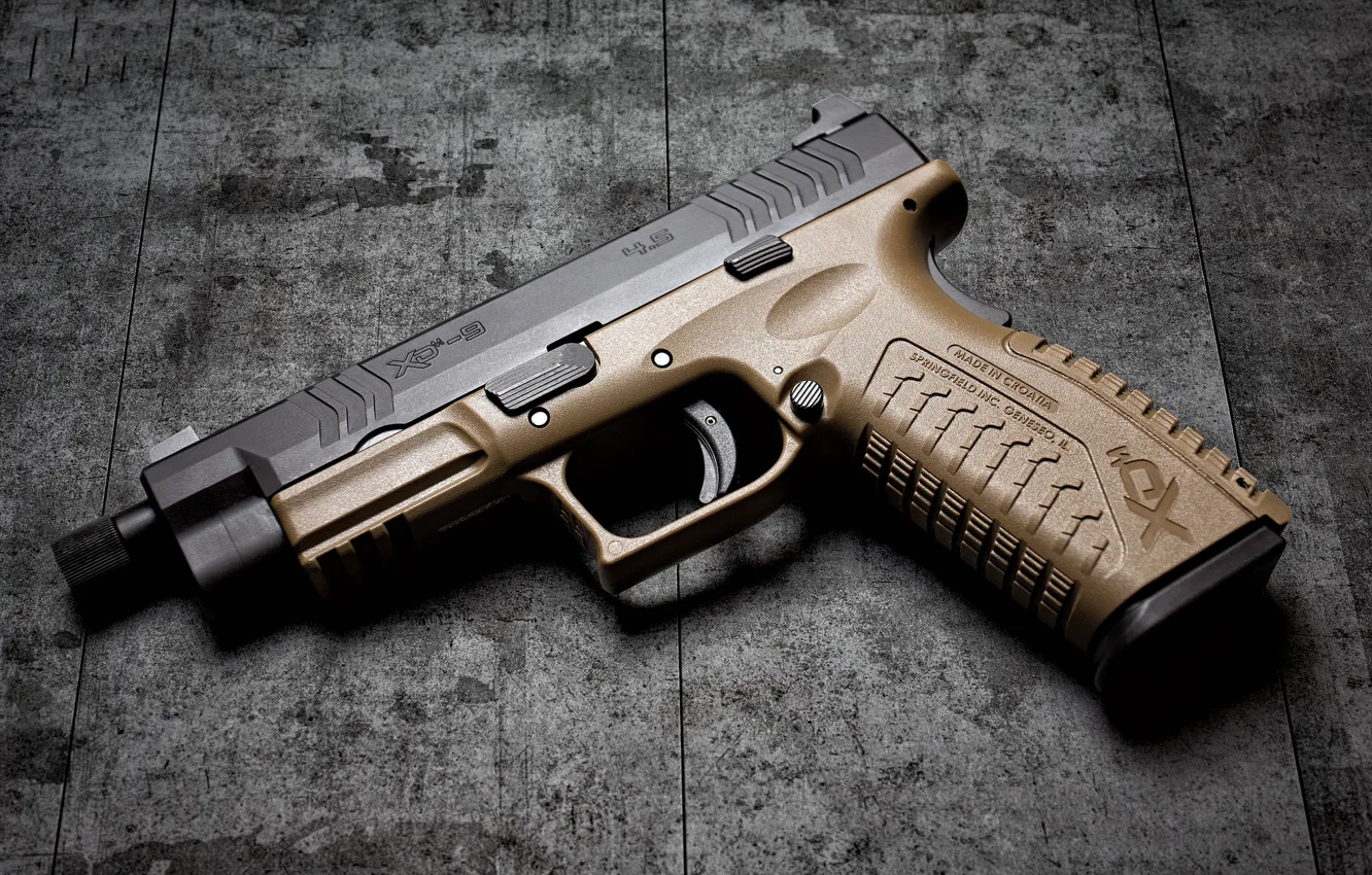 Photo wallpaper gun, background, beige color