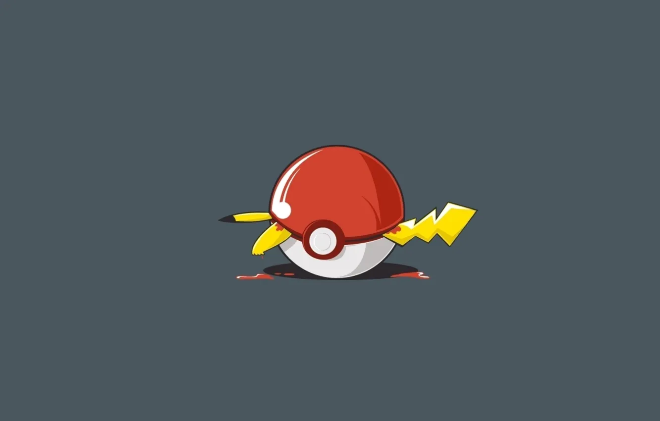 Photo wallpaper death, pokemon, pokeball, Pikachu, pokebola