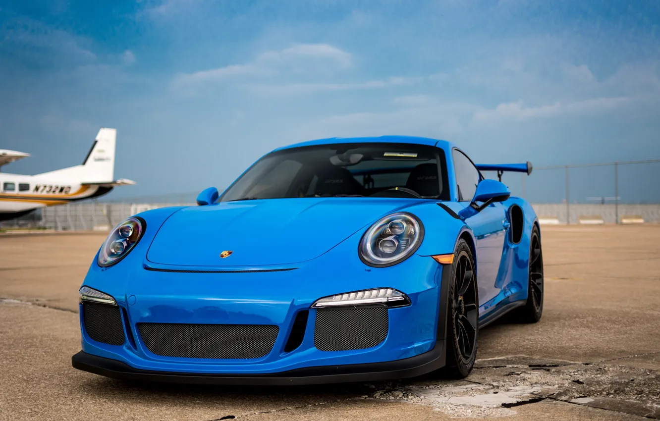 Photo wallpaper 911, Porsche, Blue, GT3RS