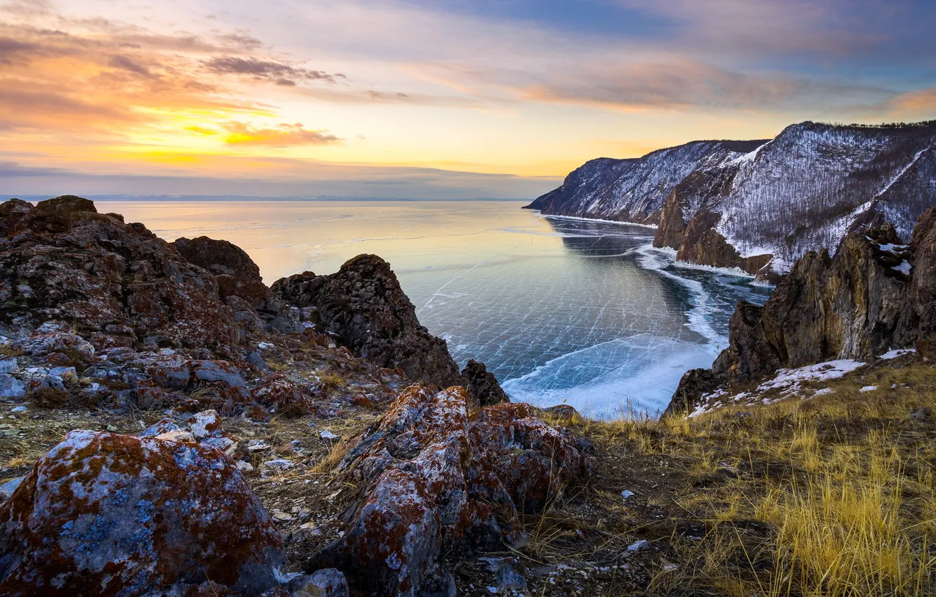 Photo wallpaper nature, lake, Baikal