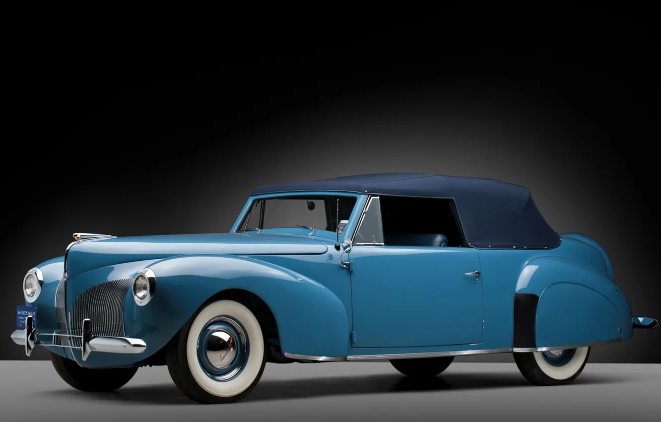 Photo wallpaper Lincoln, retro, Continental, convertible, twilight, the front, marshmallows, Cabriolet