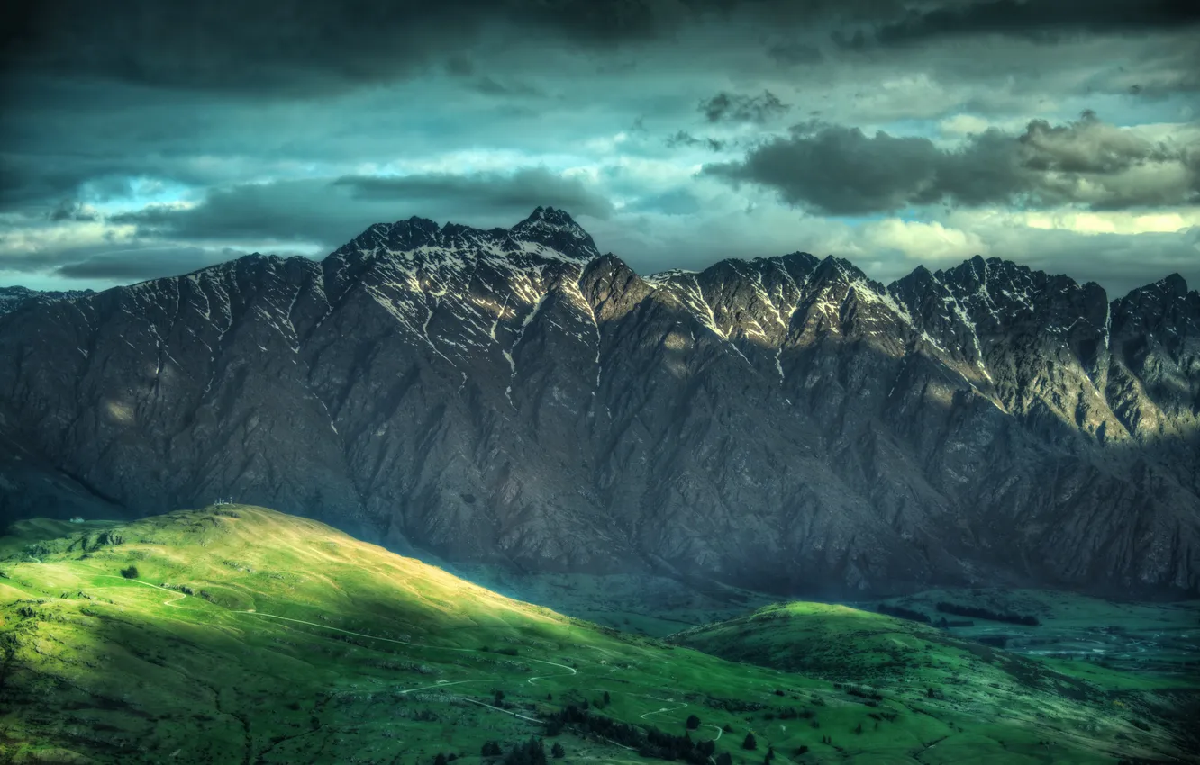 Photo wallpaper mountains, New Zealand, New Zealand, The Remarkables