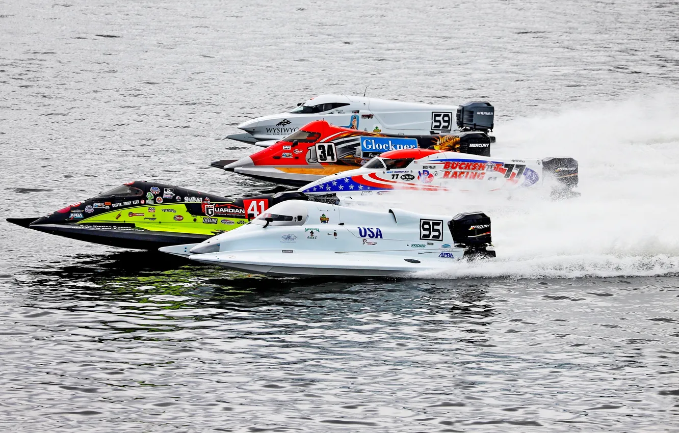 Photo wallpaper race, boat, speed