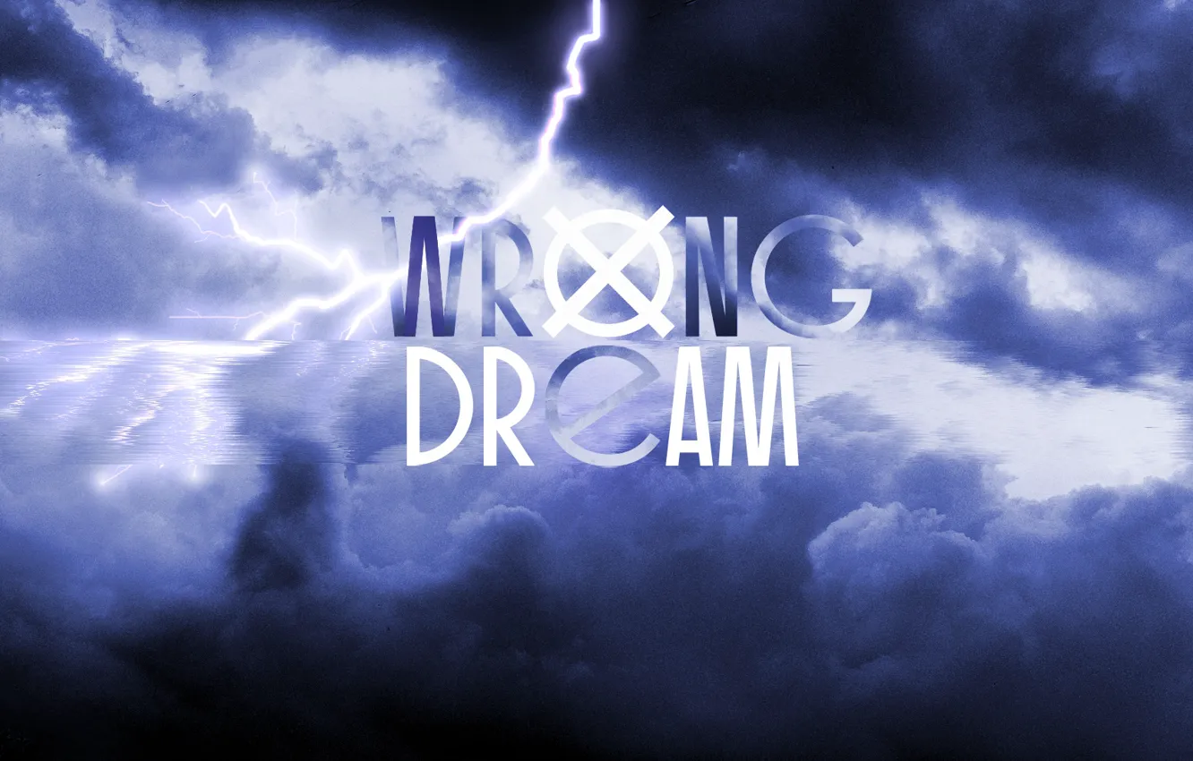 Photo wallpaper the sky, text, abstraction, lightning