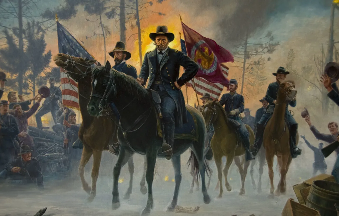 Photo wallpaper horse, America