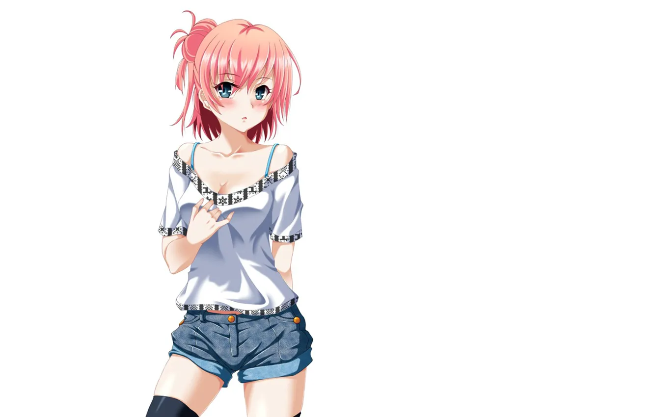 Photo wallpaper anime, white background., yuigahama Yui suggests, yahari ore no seishun love come wa machigatteiru