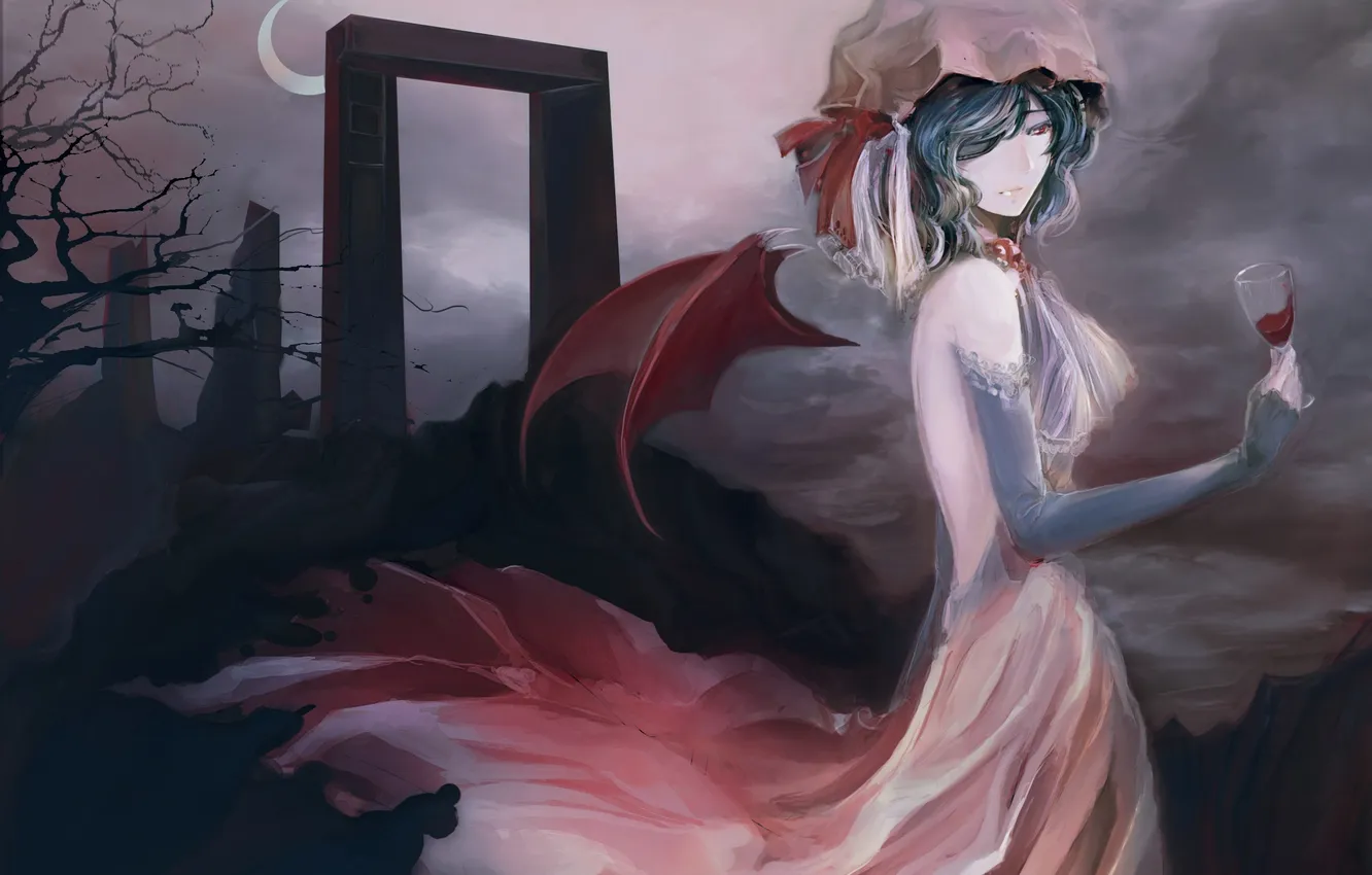 Photo wallpaper touhou, Scarlet, Goth, Lolita, Remilia Scarlet, Lolita, Remilia, Touhou