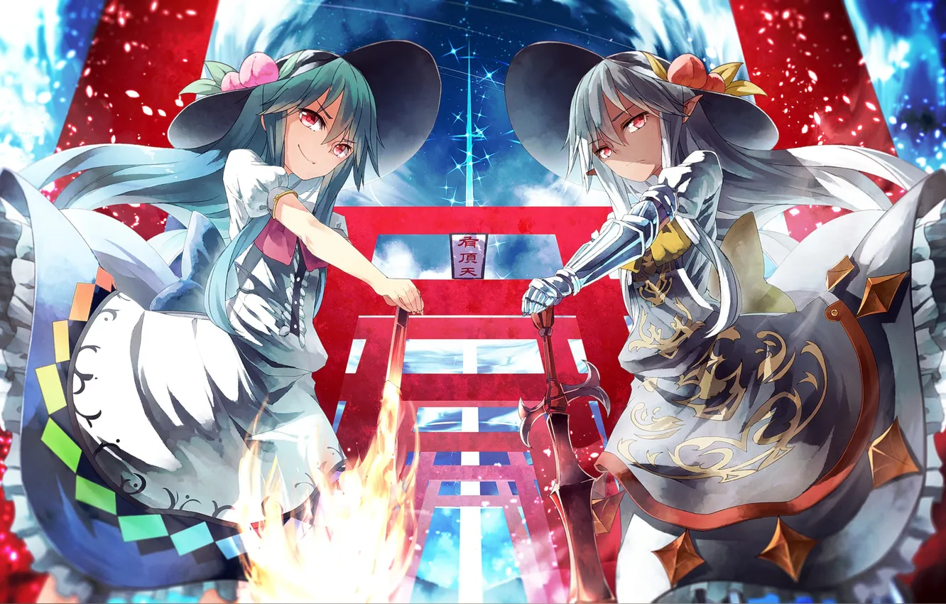 Photo wallpaper Hinanawi Tenshi, touhou, female, Notsugi programme