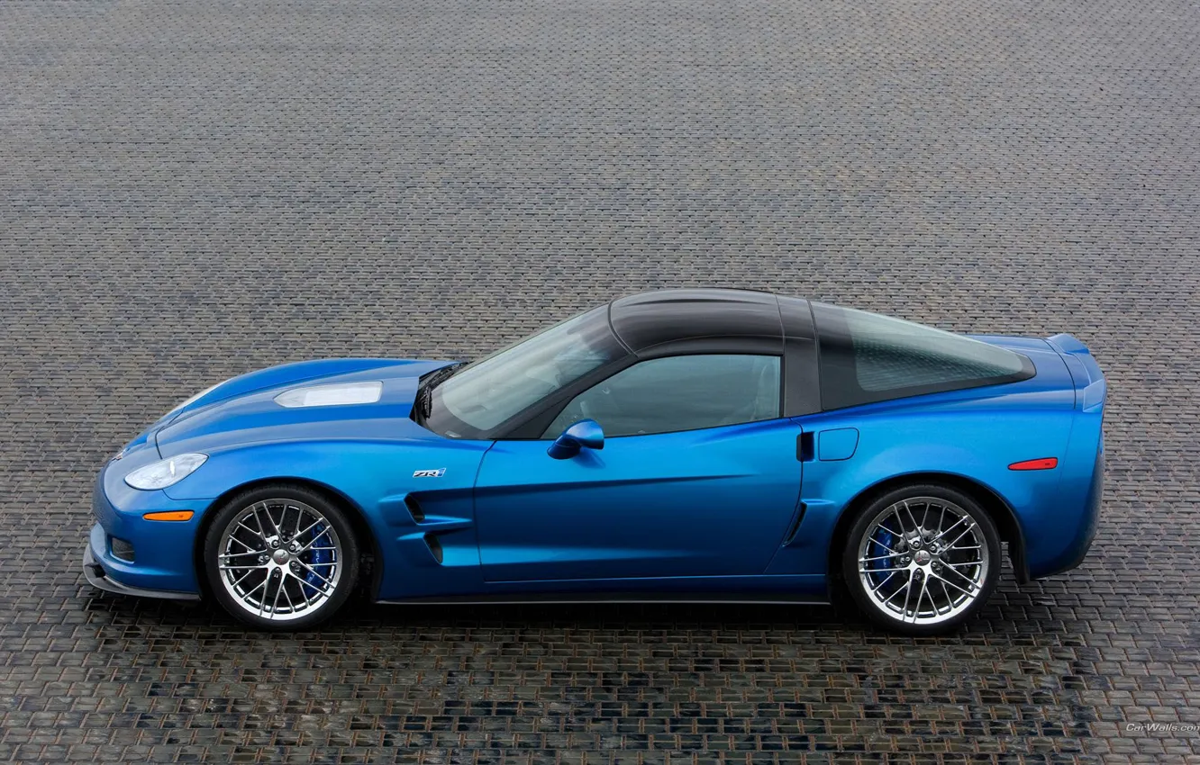 Photo wallpaper blue, corvette, zr1