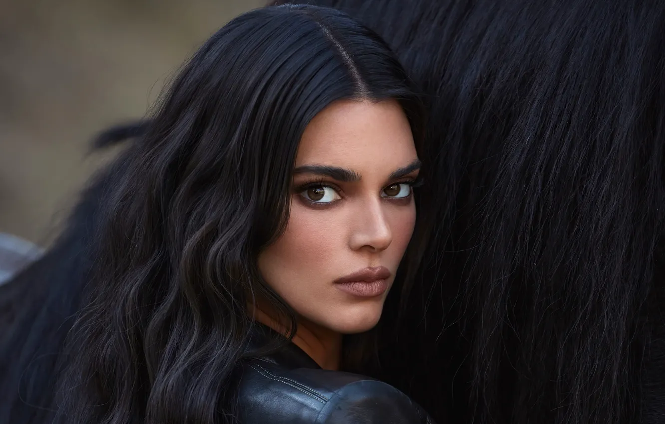 Photo wallpaper look, girl, face, model, hair, makeup, brunette, beauty