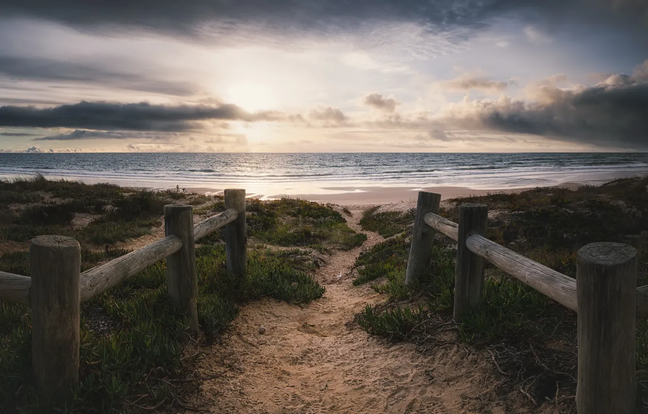 Photo wallpaper sea, beach, shore