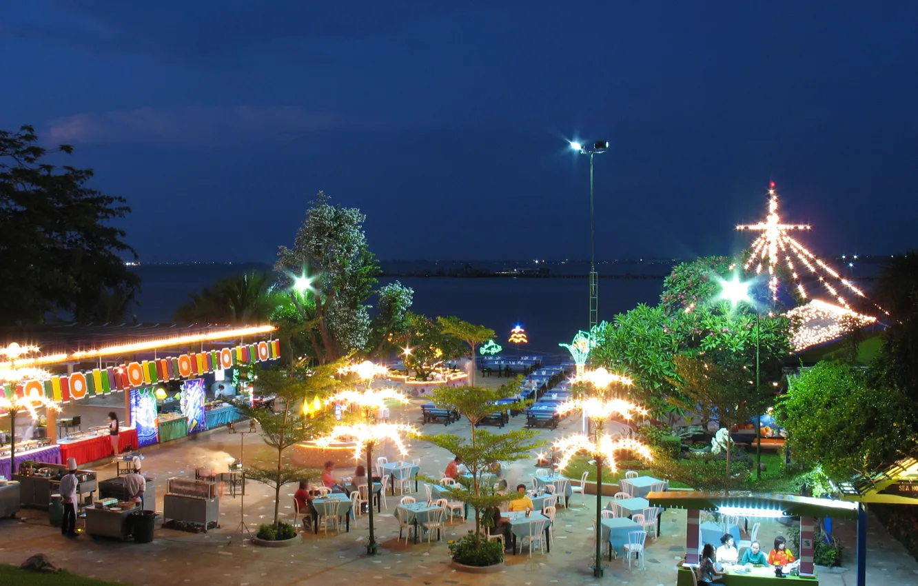 Photo wallpaper the ocean, the evening, Pattaya