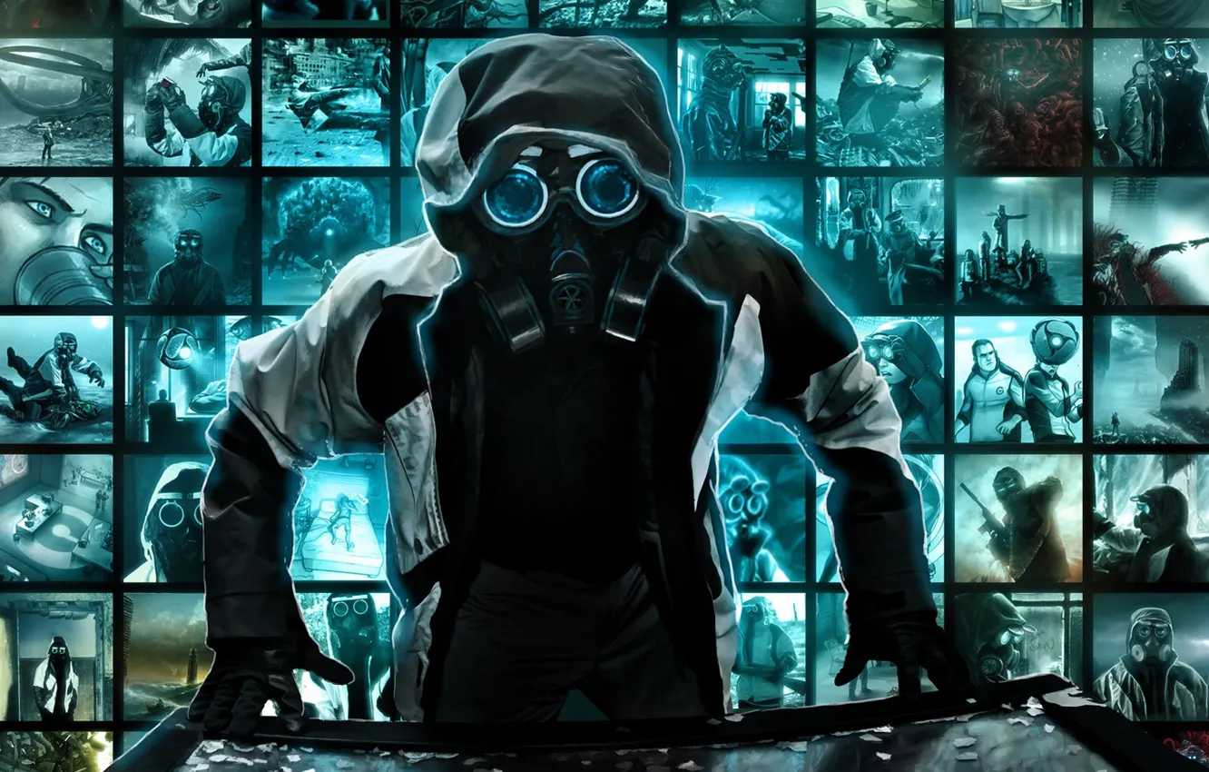 Photo wallpaper mask, art, gas mask, sniper, romance of the Apocalypse, romantically apocalyptic, alexiuss, The office of …
