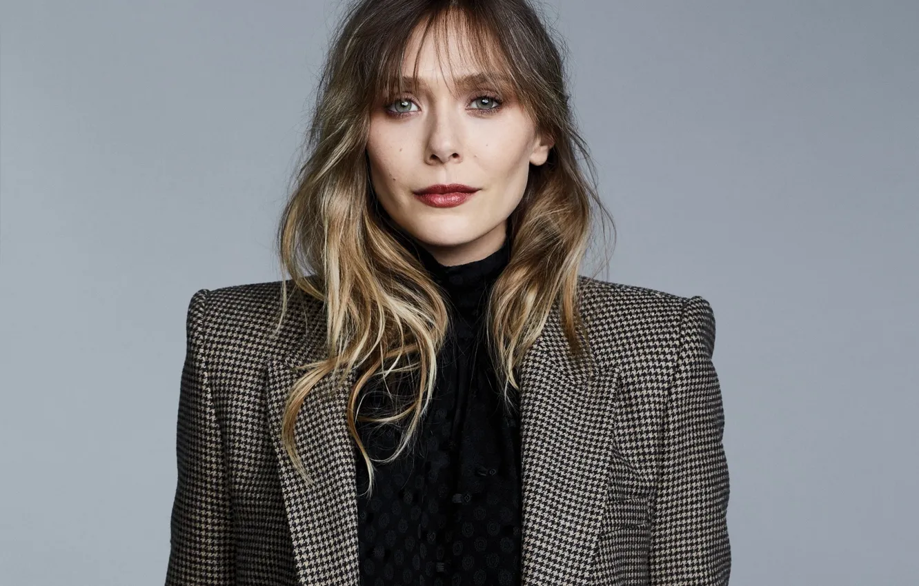 Photo wallpaper look, pose, actress, hair, Elizabeth Olsen, Elizabeth Olsen, makeup.
