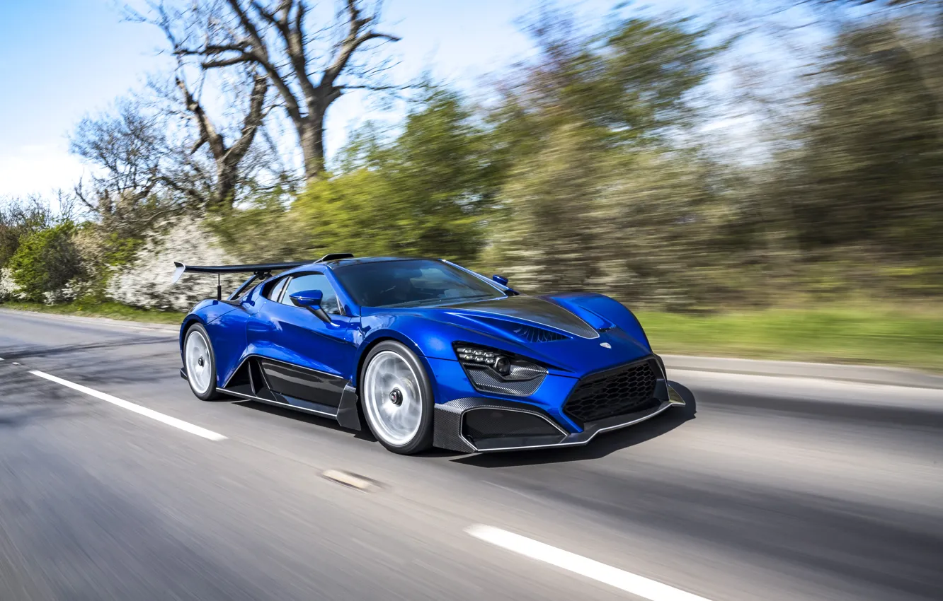 Photo wallpaper Zenvo, blue, Zenvo TSR-S