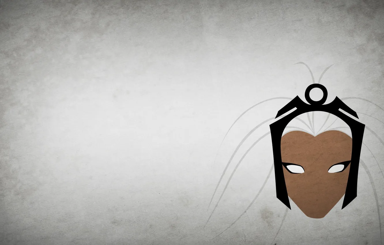 Photo wallpaper storm, minimalism, storm, X-Men, Marvel Comics, blo0p