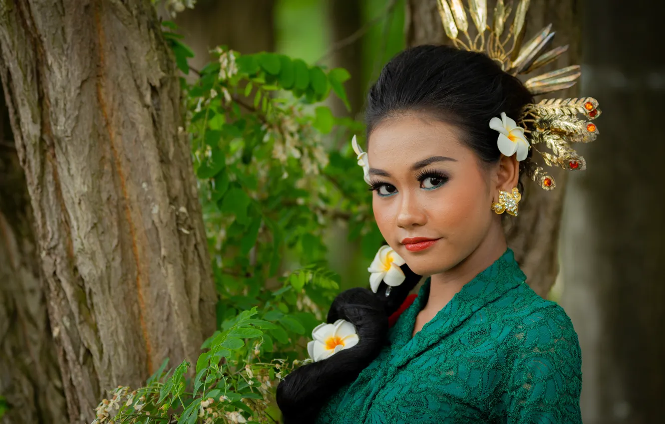 Photo wallpaper look, girl, model, portrait