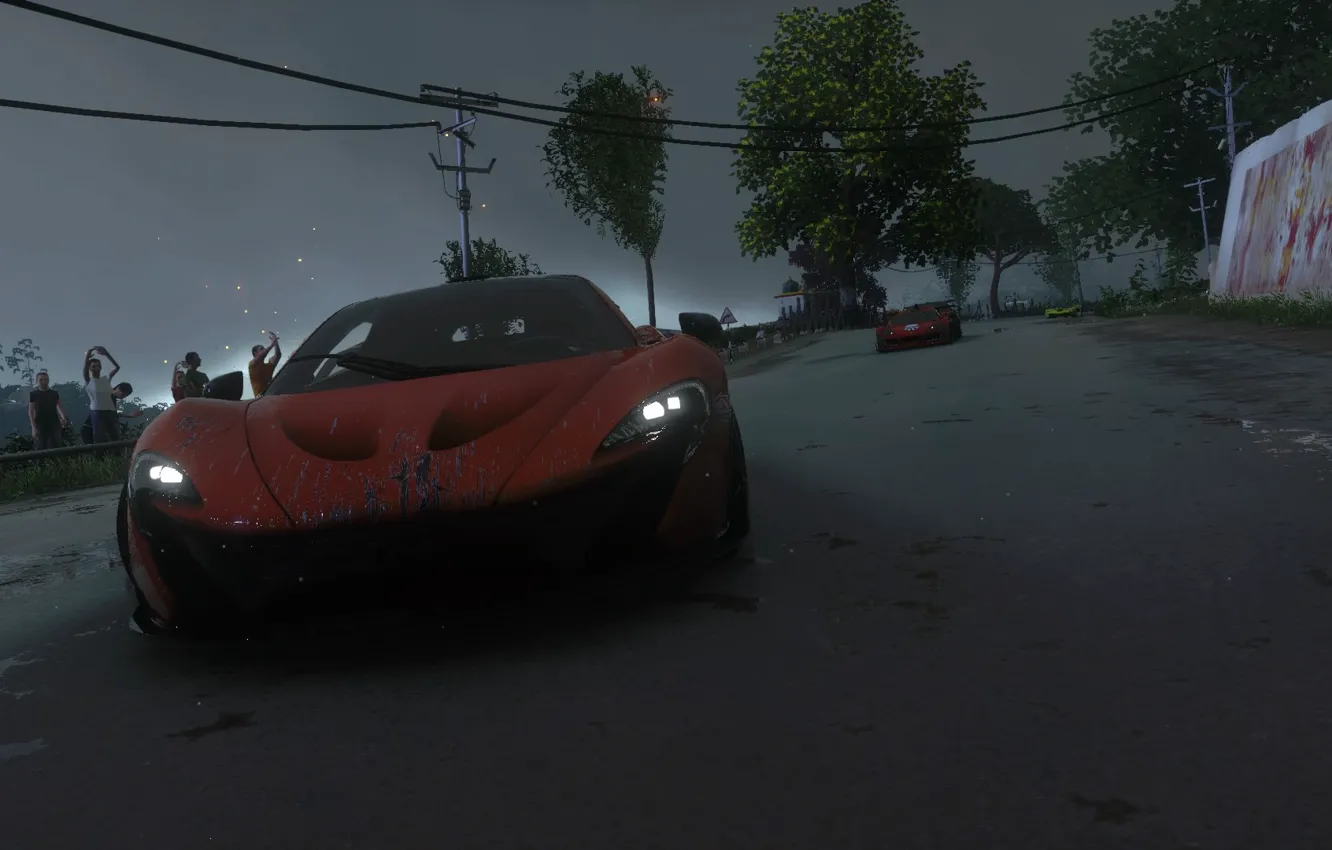 Photo wallpaper McLaren, rain, Driveclub, Evolution Studios