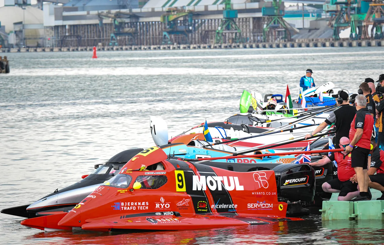 Photo wallpaper speed, boats, races