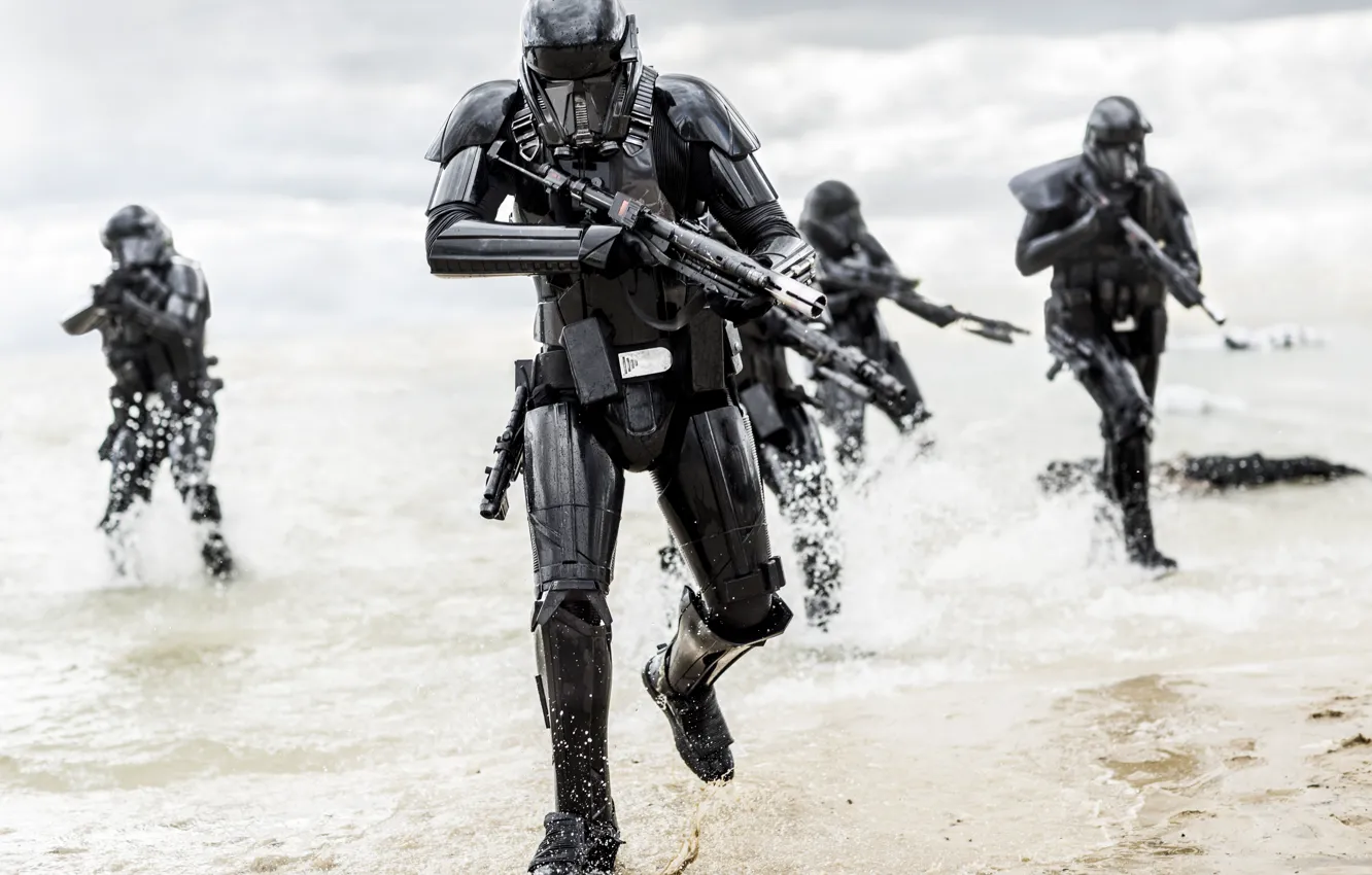 Photo wallpaper landing, Rogue One, A Star Wars Story, Death Troopers