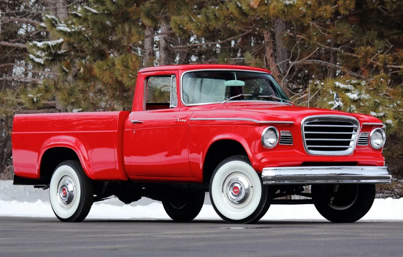 Photo wallpaper 1960, pickup, the front, Studebaker, Champ