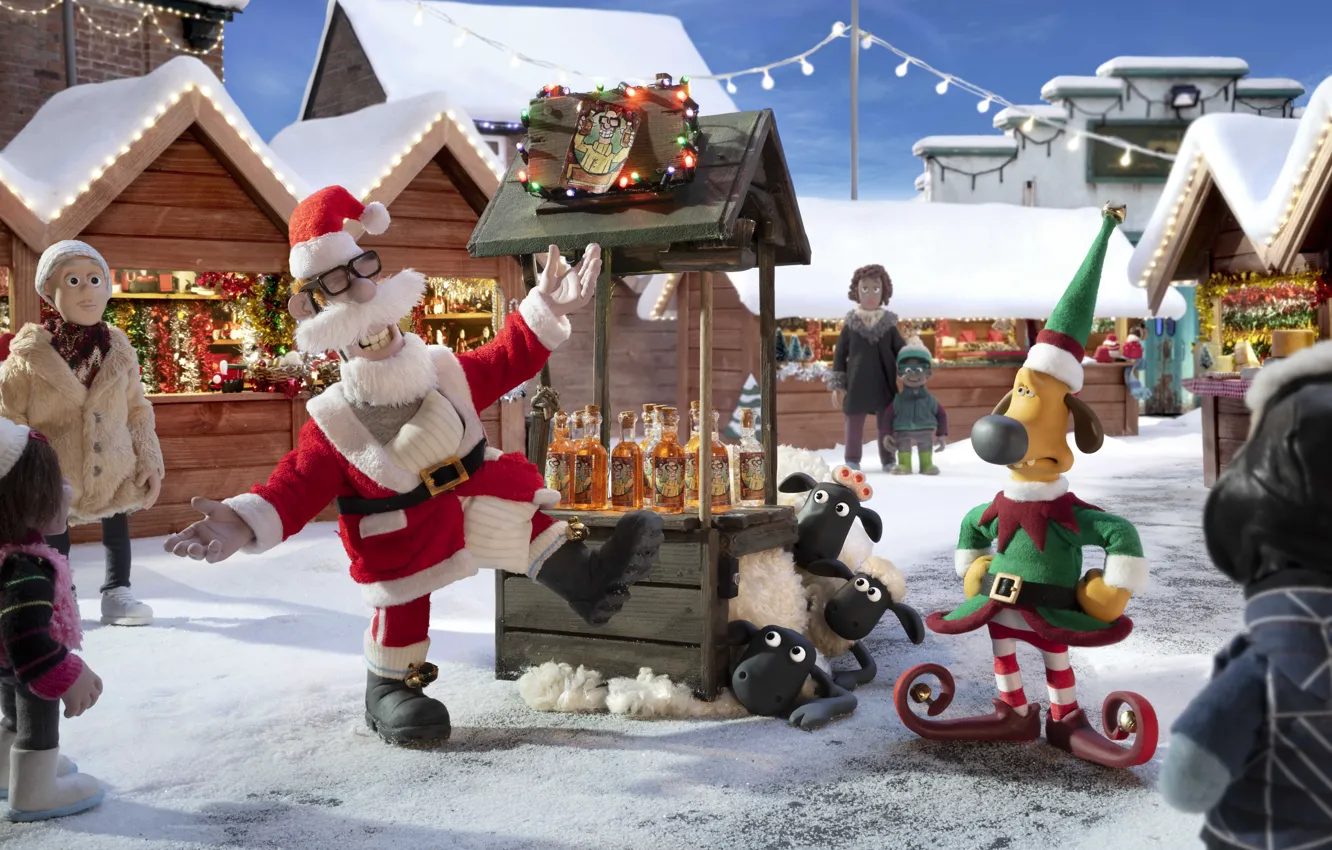 Photo wallpaper people, cartoon, new year, Family, Comedy, animation, Animation, Comedy