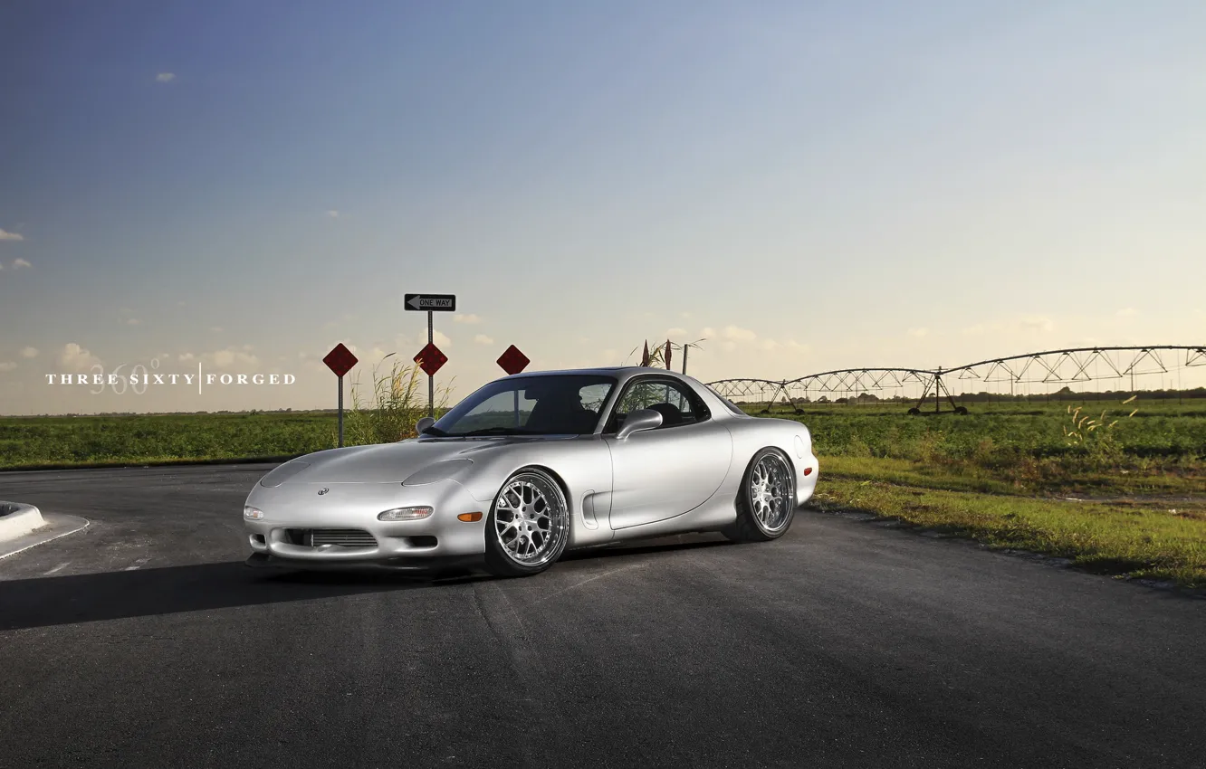 Photo wallpaper Mazda, 360, road, Forged, RX-7