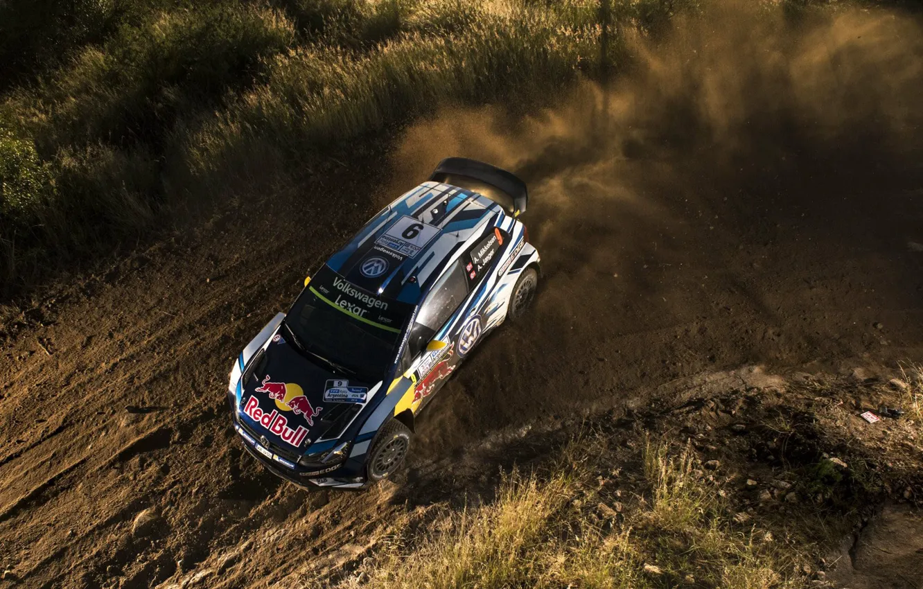 Photo wallpaper Volkswagen, Red Bull, WRC, Rally, Polo