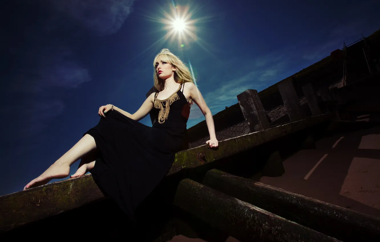 Photo wallpaper girl, pose, background