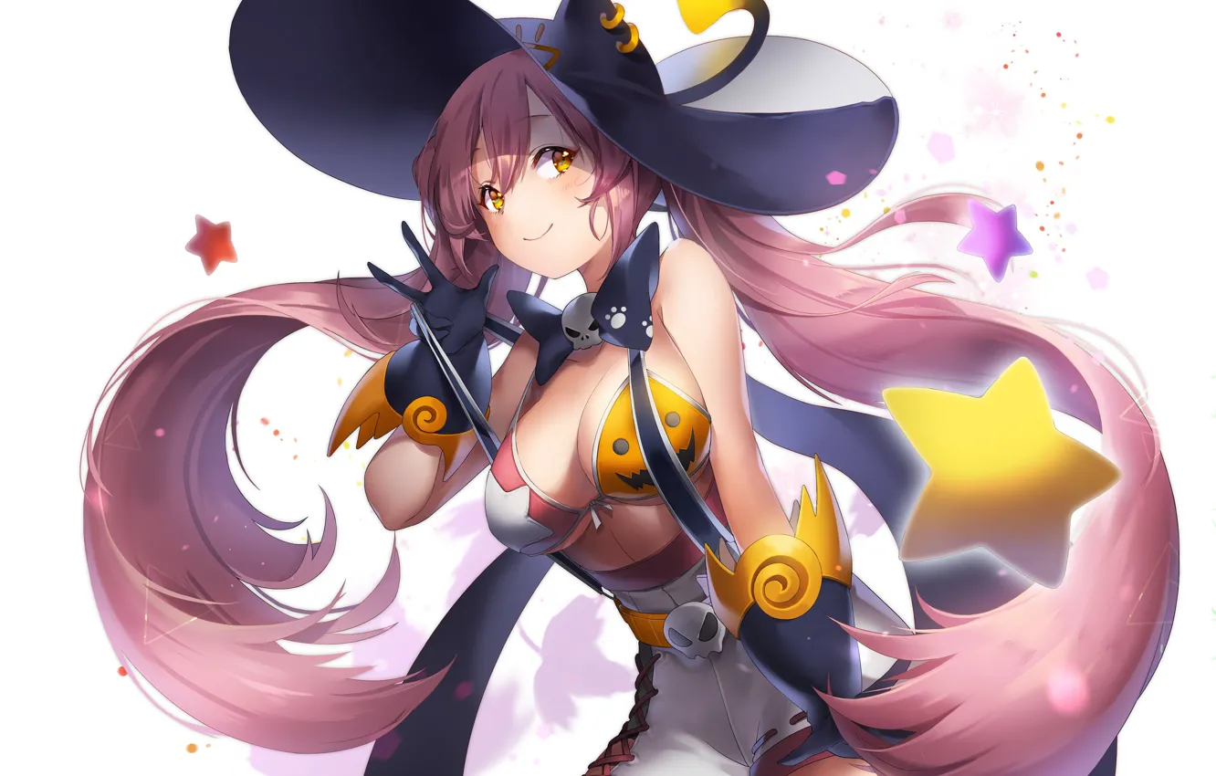 Photo wallpaper girl, hat, anime, art, kyjsogom