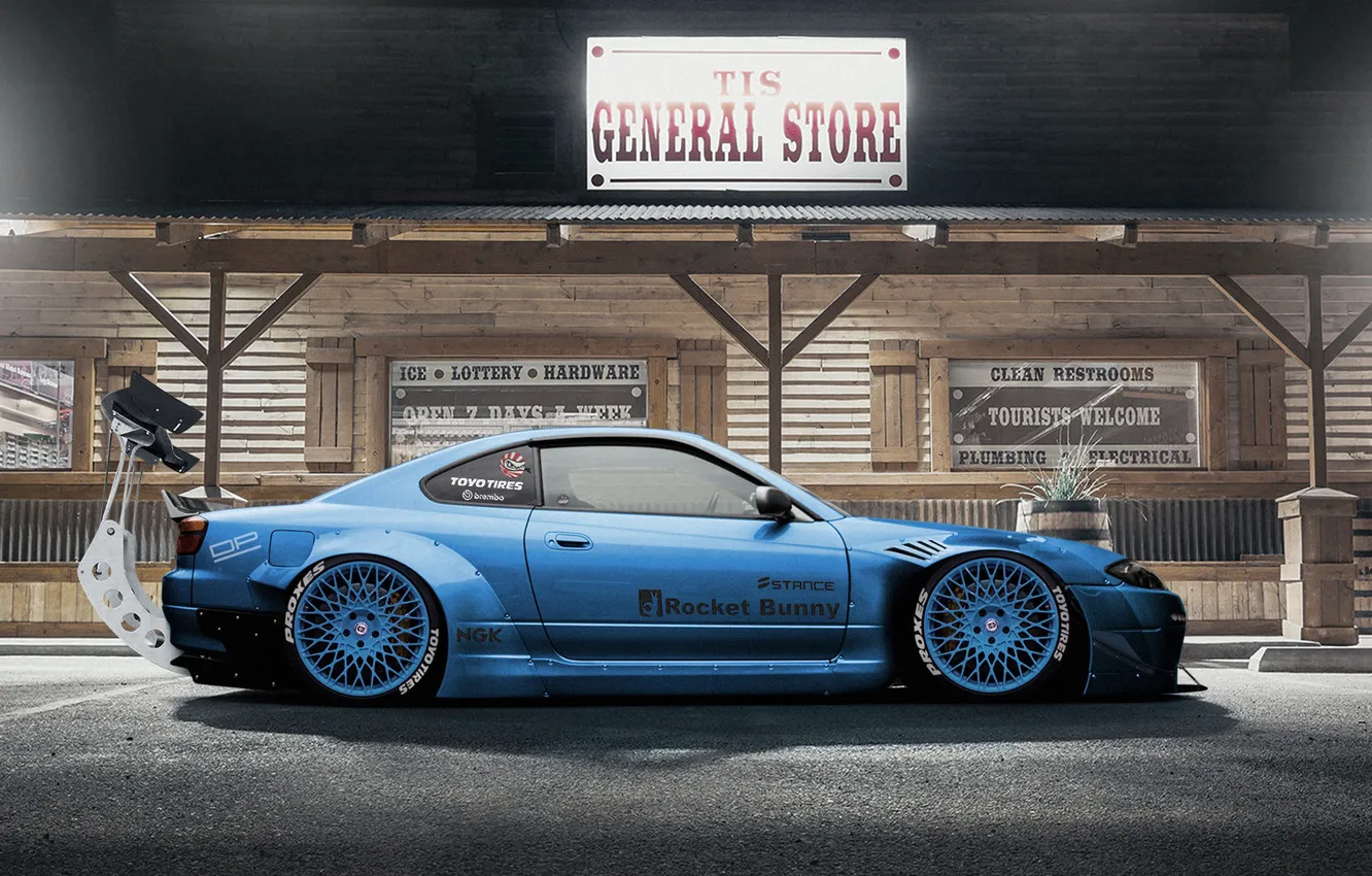 Photo wallpaper Auto, Machine, Tuning, S15, Silvia, Nissan, Rendering, Nissan Silvia