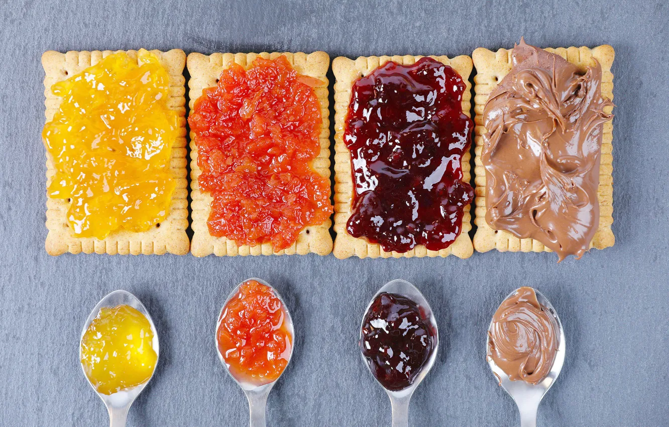 Photo wallpaper cookies, jam, jam